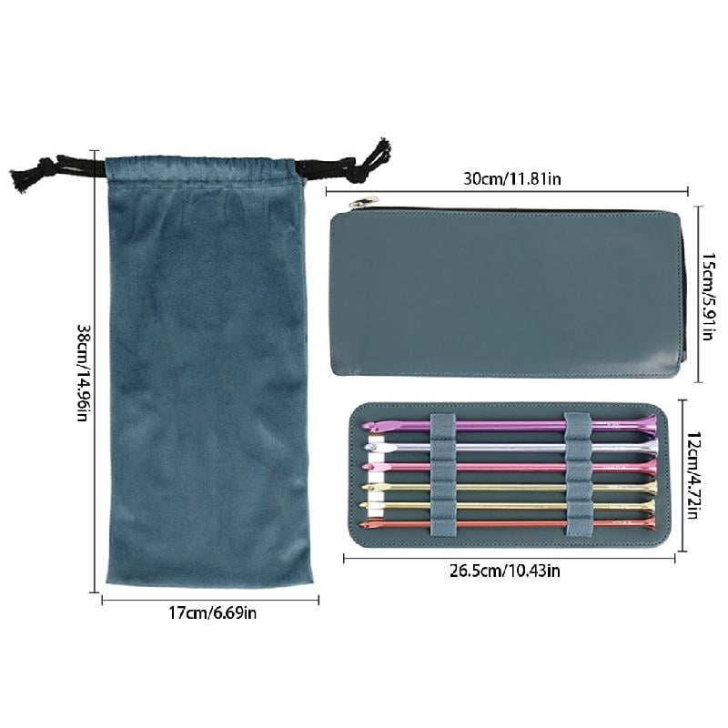 6Pcs Professional Tunisian Crochet Hook Aluminum Afghan Knitting Needle For Blanket Sweater Scarf Bag 5.0mm-10mm