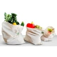 thumbnail image 2 of Reusable Cotton Mesh Produce Bags - 100% Organic Cotton, Durable, Double Stitched, Washable with Tare Weight & Drawstring - Mesh Bags for Grocery Shopping, Vegetables & Fruits | 6 Bags (2L, 2M, 2S), 2 of 4