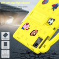 thumbnail image 6 of SaniMore for Lenovo Tab M10 5G 2024 EVA Kids Case, Skin-Proof Texture Pencil Holder Hand Strap Foldable Kickstand Shockproof Protective Case for Boys Girls, Yellow, 6 of 8