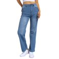 thumbnail image 2 of WILLBEST Jeans Mujer Pantalones Vaqueros de Mujer, Moda Informal, Rectos, de Pierna Ancha, Holgados, Cómodos, Elásticos, de Cintura Alta Chica, 2 of 5