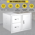 thumbnail image 3 of Garvee Outdoor Kitchen Cabinets,Stainless Steel Outdoor Kitchen Drawers,Multi-Layer Design Access Door & Drawers for BBQ Island, Patio, Grill Station, 3 of 8