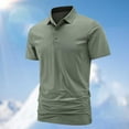 thumbnail image 2 of Afdoent Golf Polo Shirts For Men Summer Fashion Solid Color Ice Silk Shirt Lapel Business Clothes Classic, 2 of 4