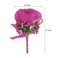 thumbnail image 2 of Uxcell 4 Pcs Boutonnieres Wedding Rose Boutonnieres with Pin and Clip for Wedding Party Ceremony Anniversary Rose Red, 2 of 5