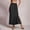 *Black, variant on ClodeEU Women's High Waisted Satin A Line Skirt with Lace Trim, Elegant Solid Color Midi Skirt Brown,Womens Plus L