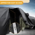 thumbnail image 4 of Cubierta de coche impermeable Unique Bargains para todo clima, protección solar y contra la lluvia, cubierta exterior de película de aluminio negra con tiras reflectantes [para Kia E-Niro 2016-2025], 4 of 5