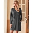 thumbnail image 3 of Zeagoo Casual Dress Ethnic Dress Shift Dress Mini Long Sleeve Floral Spring A Line, 3 of 6