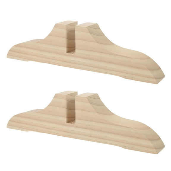 Topbathy Khaki Wooden Divider Stand for Home Use Easy to Install and Fix 2Pcs
