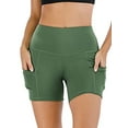 thumbnail image 4 of YouLoveIt High Waist Yoga Shorts Women Running Butt Lifting Yoga Shorts Leggings Solid Shorts Ladies Sports Casual Pants Workout Yoga Shorts Side Pockets, 4 of 6