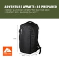 thumbnail image 5 of Ozark Trail 30L Commuter Backpack, with Laptop Compartment for Work or Travel, Black, 5 of 7