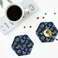 thumbnail image 4 of Kdxio Blue Butterfly Funny Coasters,4 Pcs Leather Coasters,Housewarming Gifts,Protect Furniture from Water Marks Scratch and Damage, 4 of 8