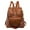 Brown, variant on ZTTD Women Large Capacity PU Leather Anti-theft Casual Backpack Fashion Satchel Bags