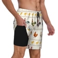 thumbnail image 2 of Balery Funny Chicken Mens Swim Trunks Swim Shorts for Men Quick Dry Inseam Beach Shorts with Compression Liner Pocket-Small, 2 of 9