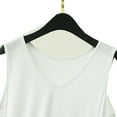 thumbnail image 4 of WRKEKC Racerback Tank Tops for Women Modal Solid Color V-Neck Sleeveless Layering Summer Tank Casual Slim Fit Top, 4 of 5