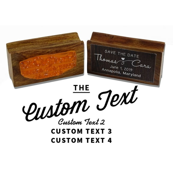 Printtoo Custom Shop Name Business Address Personalized Rubber Stamp Wood Mounted Envelope Seal