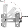 thumbnail image 3 of 6 pestillos de palanca para puertas correderas, de acero inoxidable, con barra de cierre de seguridad para puertas, ventanas y muebles., 3 of 5