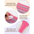 thumbnail image 4 of COOPLUS Womens Cotton Thong Underwear Striped Soft Stretch No Show Bikini Panties for Women 6 Pack, 4 of 8
