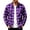 11-Purple, variant on LEKWK Plaid Shirt for Men Full Zip Front Point Collar and Dual Flap Chest Pockets Long Sleeve Casual Shacket for Work Outdoor Travel Streetwear and Everyday Fall Layering