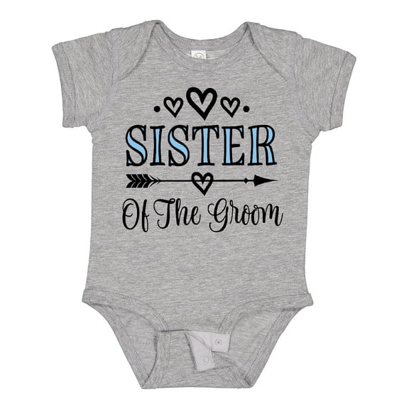 Inktastic Sister Of The Groom Wedding Party Girls Baby Bodysuit