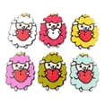 thumbnail image 3 of 25 Pieces Wooden Buttons Sheep Mixed Colors Animals Decorations Sewing Supplies Fasteners Embellishments Button for DIY, 3 of 7