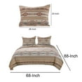 thumbnail image 4 of 2 Piece Polyester Twin Quilt Set, Kilim Pattern, Multicolor- Saltoro Sherpi, 4 of 4