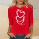 thumbnail image 2 of TaTaai Women's A 3/4 Sleeve Christmas Printed Round-neck Top Gift, 2 of 6