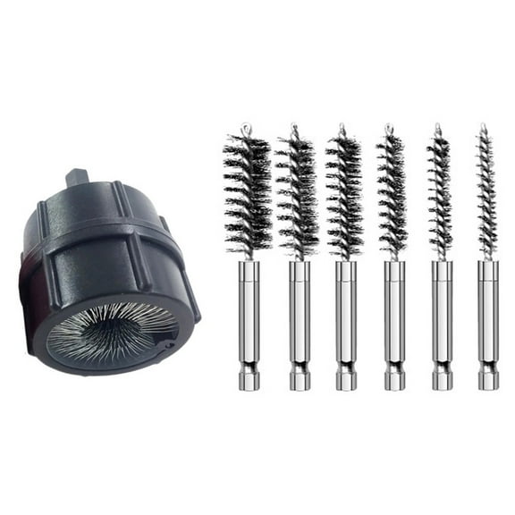 7pcs Plastic Car Battery Terminal Top Post Terminal Cleaning Tool Electric Brush