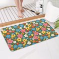 thumbnail image 4 of Pioneer Flower Floral Print Pattern Bathroom Rugs Mat, Non Slip Microfiber Bathroom Rug with Rubber Backing, Soft Mats for Bathroom Floor Tub Shower, 17"x30", 4 of 5