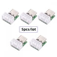 thumbnail image 3 of CY 5pcs/set DIY OEM Type C Female Socket Connector to 4Pin Pitch=2.54mm Wafer Socket Vertical USB2.0 Pinout DC 5V Power, 3 of 8