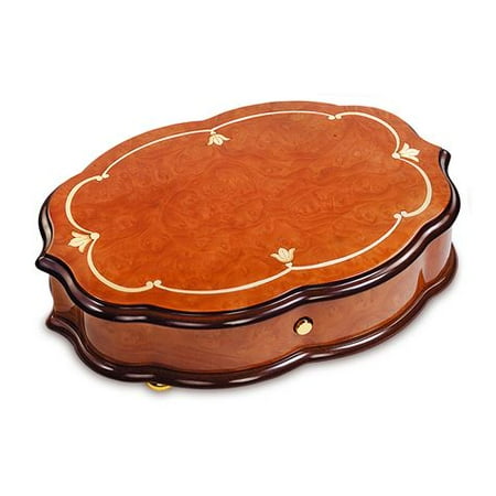 Reuge Swiss Music Box - Reuge Handcrafted Classic Style 3.72 Note Music Box Titled “Fleur de Lys” - Ava Maria - Gound (3 Parts)