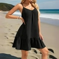 thumbnail image 4 of WTOBBY Women's Dress Sleeveless Loose Casual Beach Dress, Chic and Comfortable for Summer Outings, Vacation Style Essential,Black L, 4 of 4