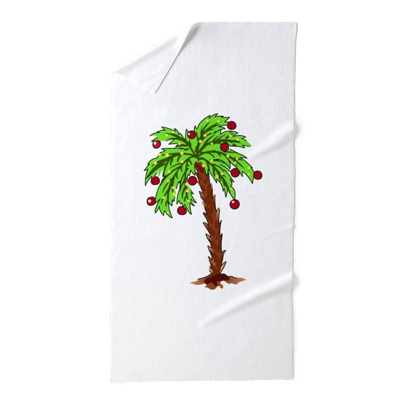 CafePress - CHRISTMAS PALM TREE - Large Beach Towel, Soft 30"x60" Towel with Unique Design