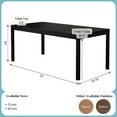 thumbnail image 2 of Now Furniture 72" Wooden Dining Table for 6, Rectangular Kitchen Table - Black, 2 of 6