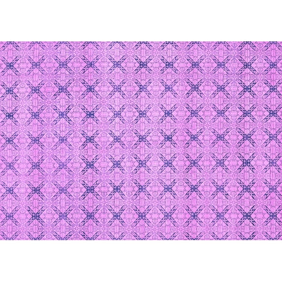 Ahgly Company Indoor Rectangle Abstract Purple Modern Area Rugs, 2' x 3'