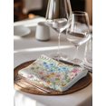 thumbnail image 6 of Colorful Floral Cloth Napkins Set of 6 Reusable Dinner Napkins, Farmhouse Vintage Dragonfly Butterfly Flower Cocktail Napkin Washable Table Napkins for Wedding/Holiday Party/Baby Shower 20"x20", 6 of 7