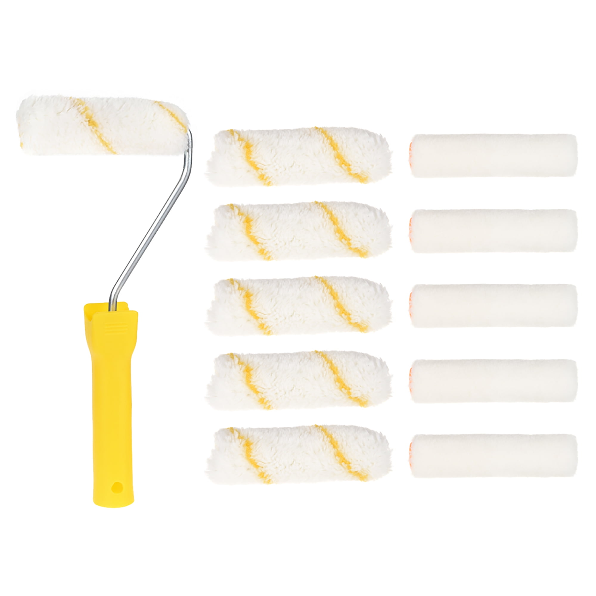 Paint Roller Brush Kit 4 Inch 10cm for Household Painting,Total 10 Piece Roller