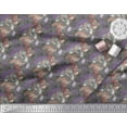thumbnail image 2 of Soimoi Purple Poly Georgette Fabric Insect & Texture Print Fabric by Yard 52 Inch Wide, 2 of 2