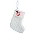 thumbnail image 2 of Fridja 8 Inch Mini Initial Christmas Stocking Monogram Embroidered Christmas Stocking White Knitted Small Christmas Stocking Decorations for Fireplace Mantle Christmas Wall, 2 of 5