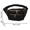 thumbnail image 3 of Unique Bargains 1 Pc Fanny Pack Solid Waist Bag Black, 3 of 6