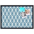 thumbnail image 2 of PinPix 26x18 Custom Cork Bulletin Board Ikat Navy Poster Board Has a Fabric Style Canvas Finish, Framed in Ikat Navy, by ArtToFrames (PinPix-1634), 2 of 5