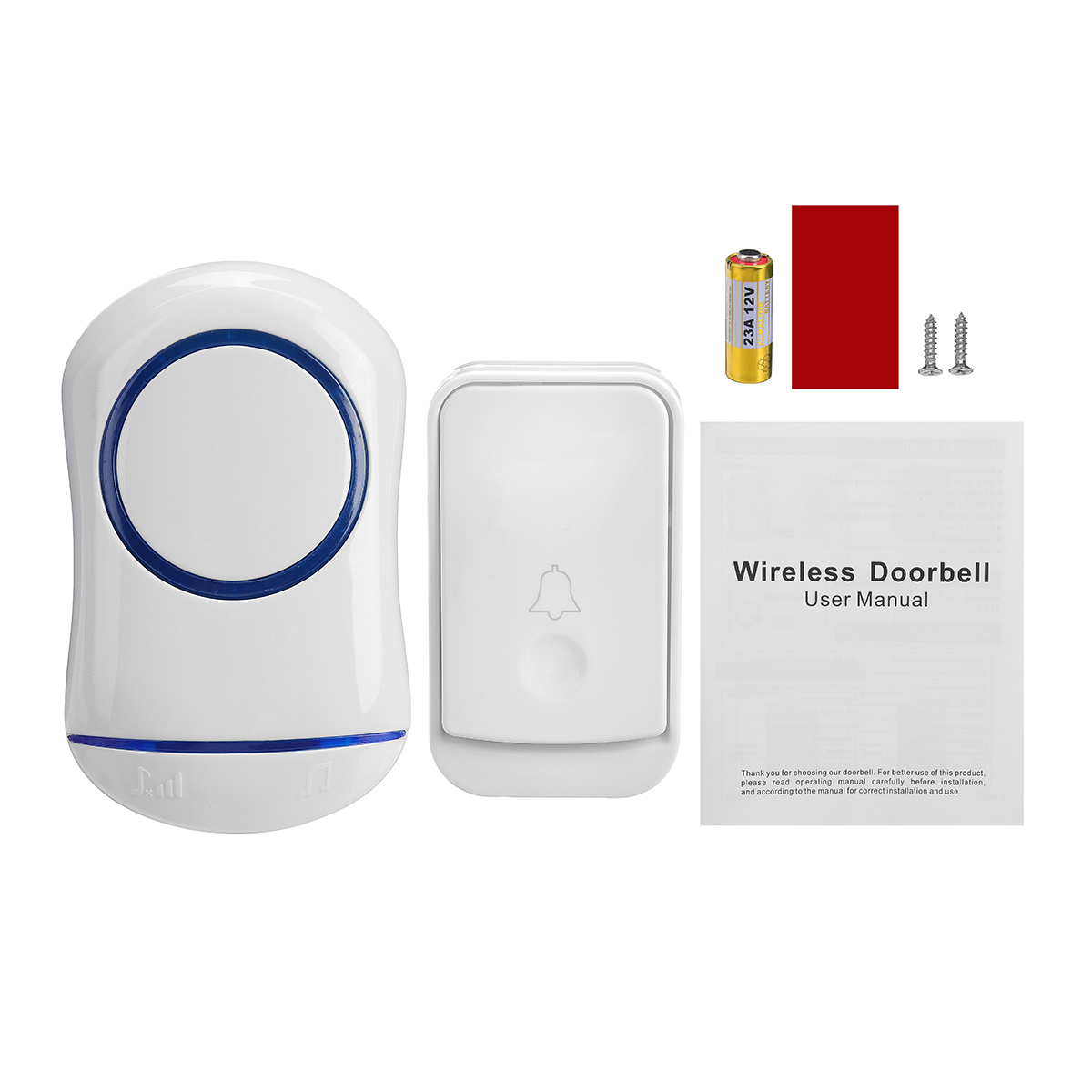 Wireless Doorbell Door Bell Chime Kit Wireless Driveway Alert,Home Security System Alarm Easy
