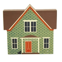 Cat's Meow Village 4.25In Vanderburg House, Wood, Retired Series Iv 4 Nos 0404