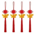 thumbnail image 2 of Usmixi New Years Eve Party Supplies 2025 4-piece Set Of New Year Decorations Red Hanging Tassels Feng Shui Ornaments Chinese Knot Decoration To Attract Wealth Chinese Knot, 2 of 7