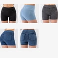 thumbnail image 6 of Stretchy Jean Shorts For Women High Waisted Pull On Jorts With Pockets Denim Shorts Women Summer Casual Shorts, 6 of 7
