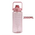 thumbnail image 1 of 2 liters vattenflaska med sugrör Stor bärbar sportvattenkopp Rosa 2000ml, 1 of 1