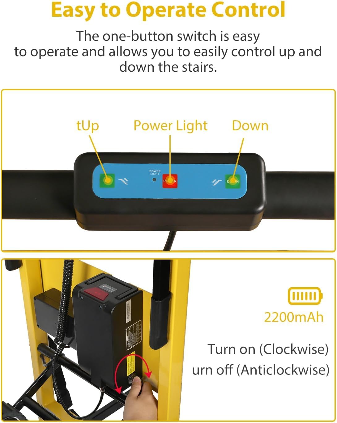 441 lbs Electric Stair Climbing Hand Truck Climbing Dolly with Rubber Tracks for Easy Moving Heavy Furniture Up/Down Stairs