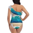 thumbnail image 5 of Gaeub Beach Women's One Shoulder Ruffle Tummy Control Swimwear for Swimming Surfing Beach Party - X-Large, 5 of 8