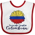 thumbnail image 3 of Inktastic I'm So Cute, I Must Be Colombian Sunflower Boys or Girls Baby Bib, 3 of 4