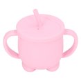 thumbnail image 4 of Taza Sippy Para Niños Pequeños, Taza Sippy De Silicona A Prueba De Derrames Respetuosa Con El Medio Ambiente, Mango Antideslizante, Fácil Succión, Pequeña Luz Para El Hogar OTVIAP Rosa, 4 of 8