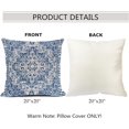 thumbnail image 2 of Boho Pillow Cover Ethnic Design Pattern Linen Persian Carpet Tribal Pattern Throw Pillow Case Cushion Cover Home Office Decorative Square 20x20 inch, 2 of 6