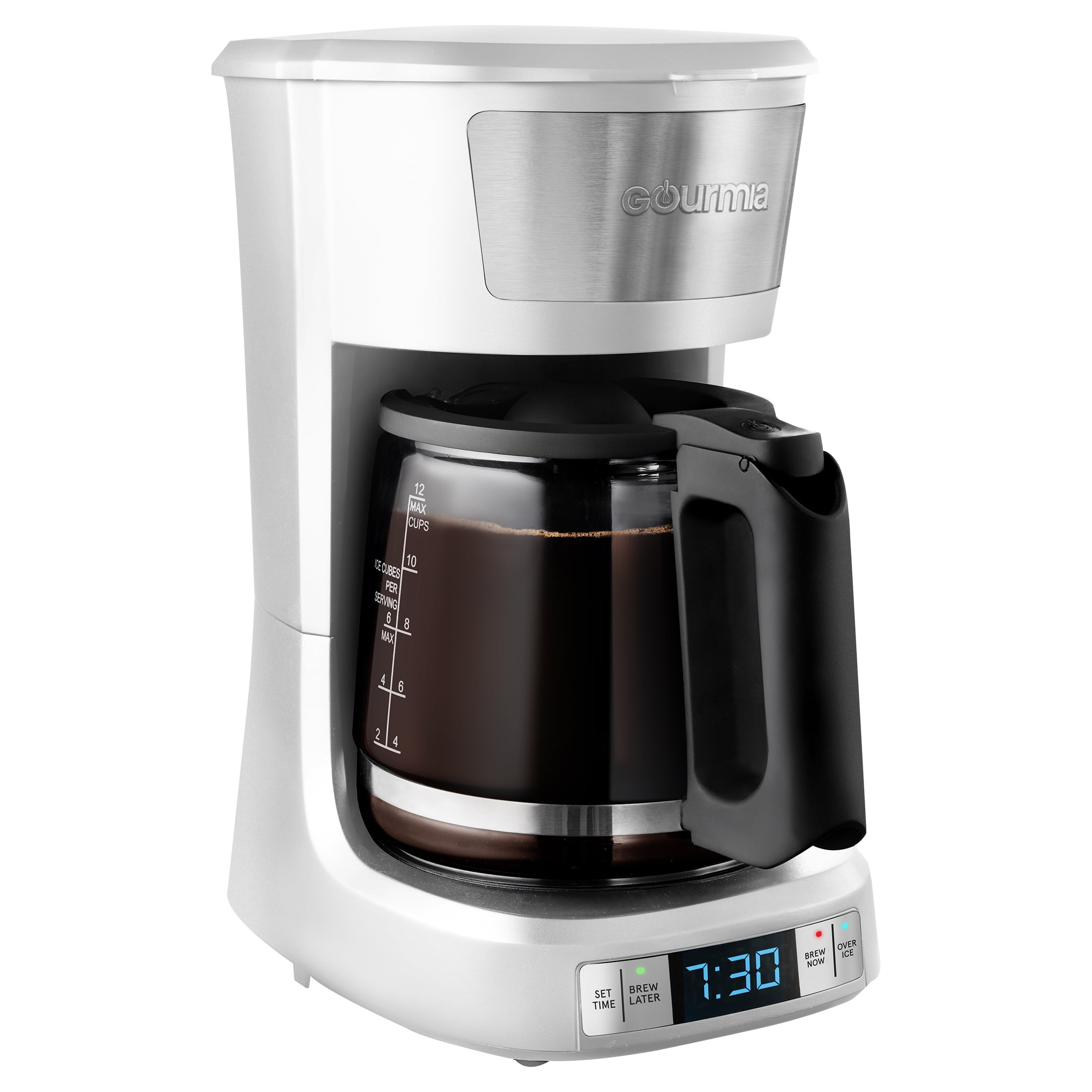 Cup Programmable Hot & Iced Coffeemaker, Stainless Steel Milk
